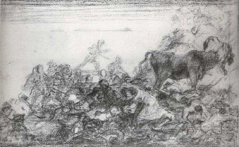 Francisco Goya Preparatory drawing for plate France oil painting art
